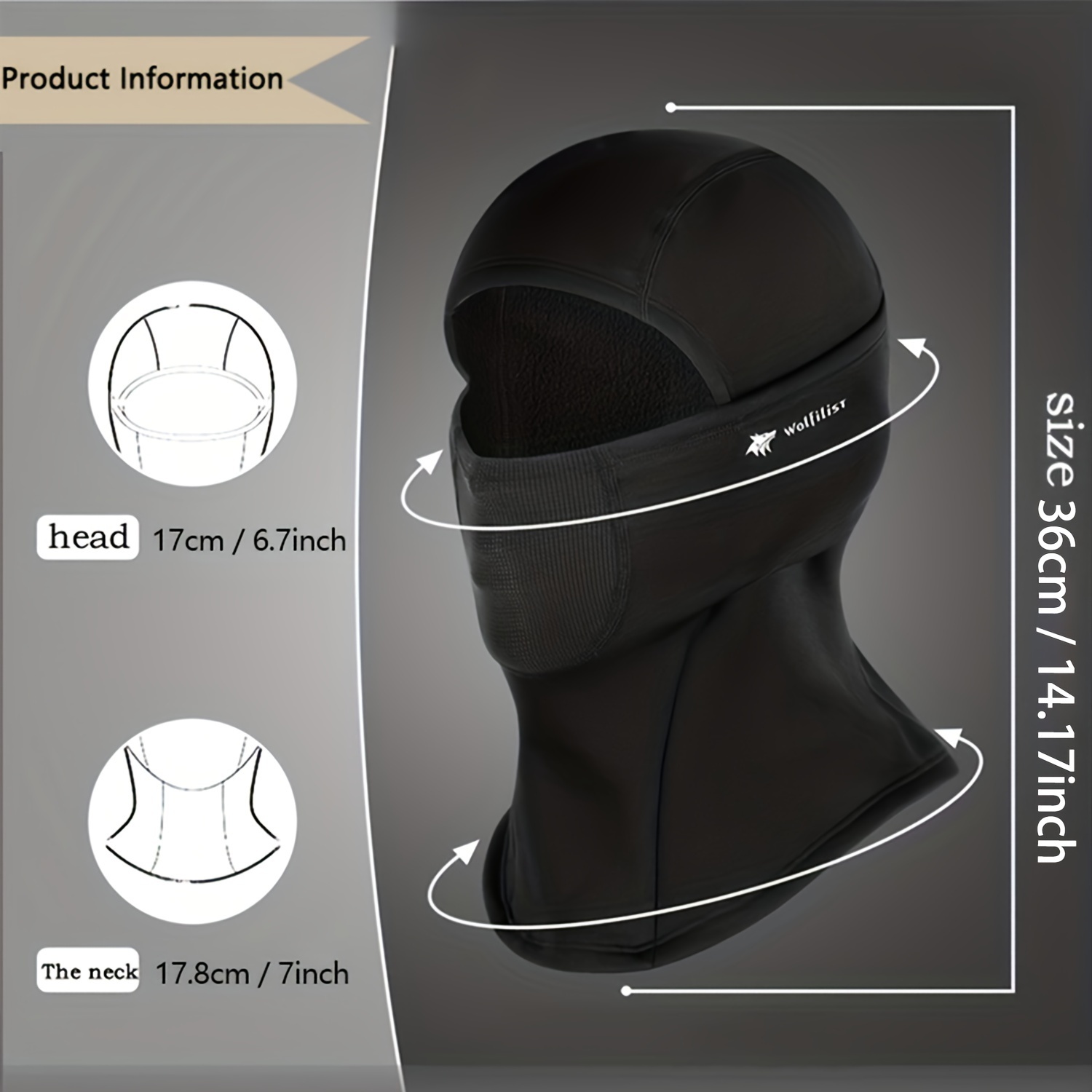 balaclava face mask cold weather winter fleece thermal ski