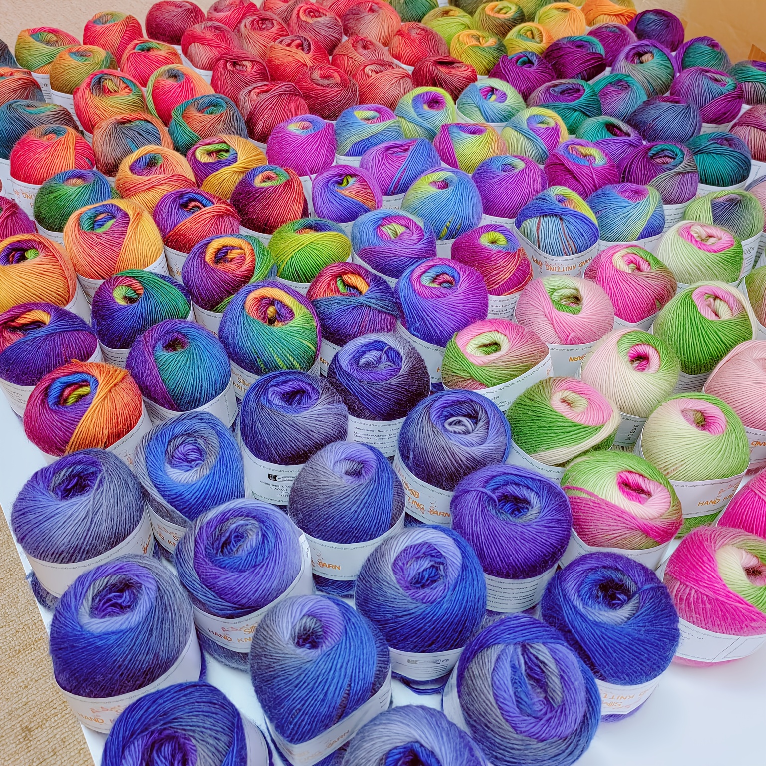16 rolls 50g total 800g per bag 100 wool  ow   dyeing hand knitting crochet shawl yarn wool g dient needle knitting sweater yarn