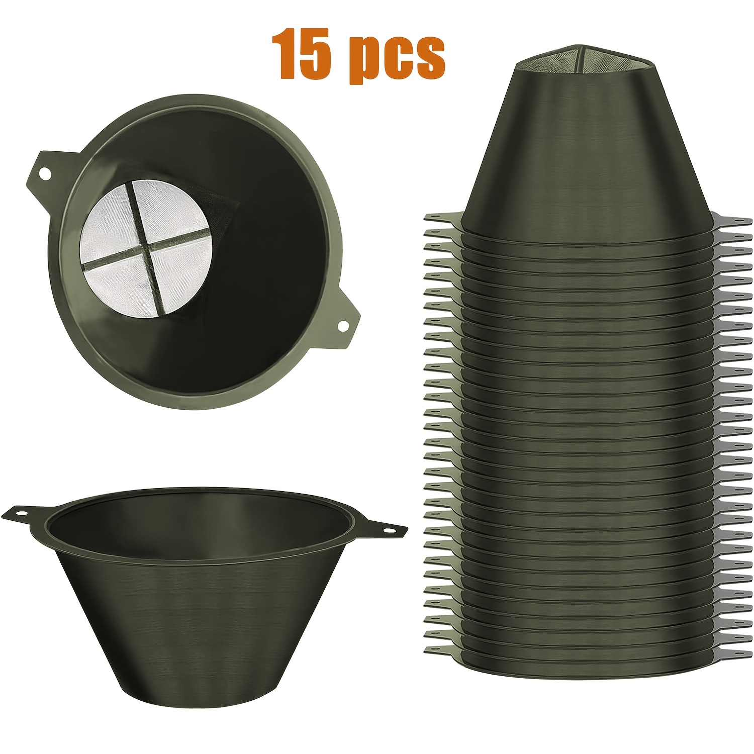 Image of 15pcs Strainer Nylon Mesh, Reusable Industrial Nylon Filter For Easy Pouring - Ideal For Car Painting, Home Decoration, Art Painting, Etc