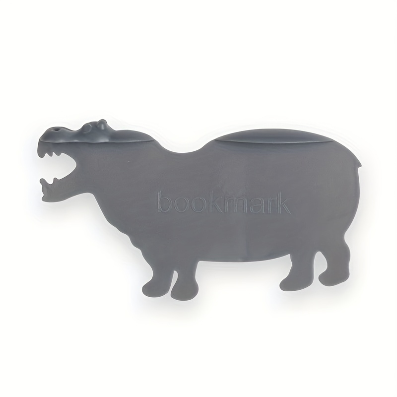 Bookmark Creative Cute Fashionable Hippopotamus Shaped Bookmark Animal Cartoon High Quality Ultra-thin Durable, Multi-functional, Reading Tool, Bookmark, High-end Packaging, Book Clip