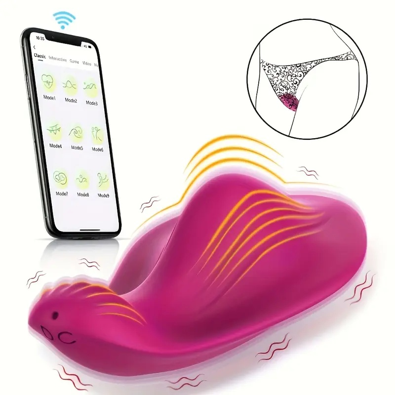 weiblicher app-steuerung, 9 kraftvolle vibrationen, ultra-leise tragbare erwachsenenspielzeuge, tragebare vibratoren, usb-aufladbar mit lithium-ionen-batterien, spaßige paarspielzubehör Produktdetails 0