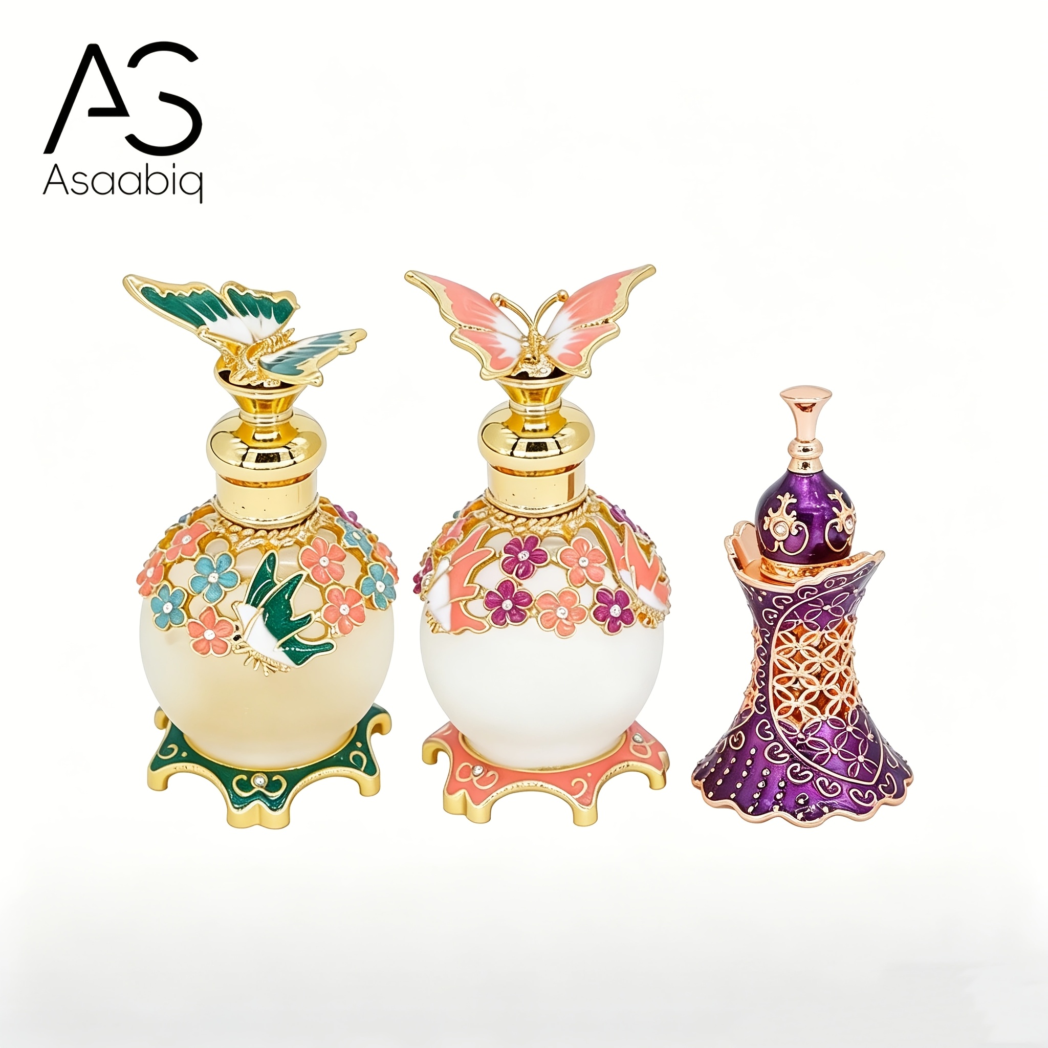 Image of 3pcs Colorful Embossed Women's Perfume Set, Floral-fruity Scent. Ideal Gift For Christmas, Valentine's Day, And Mother's Day