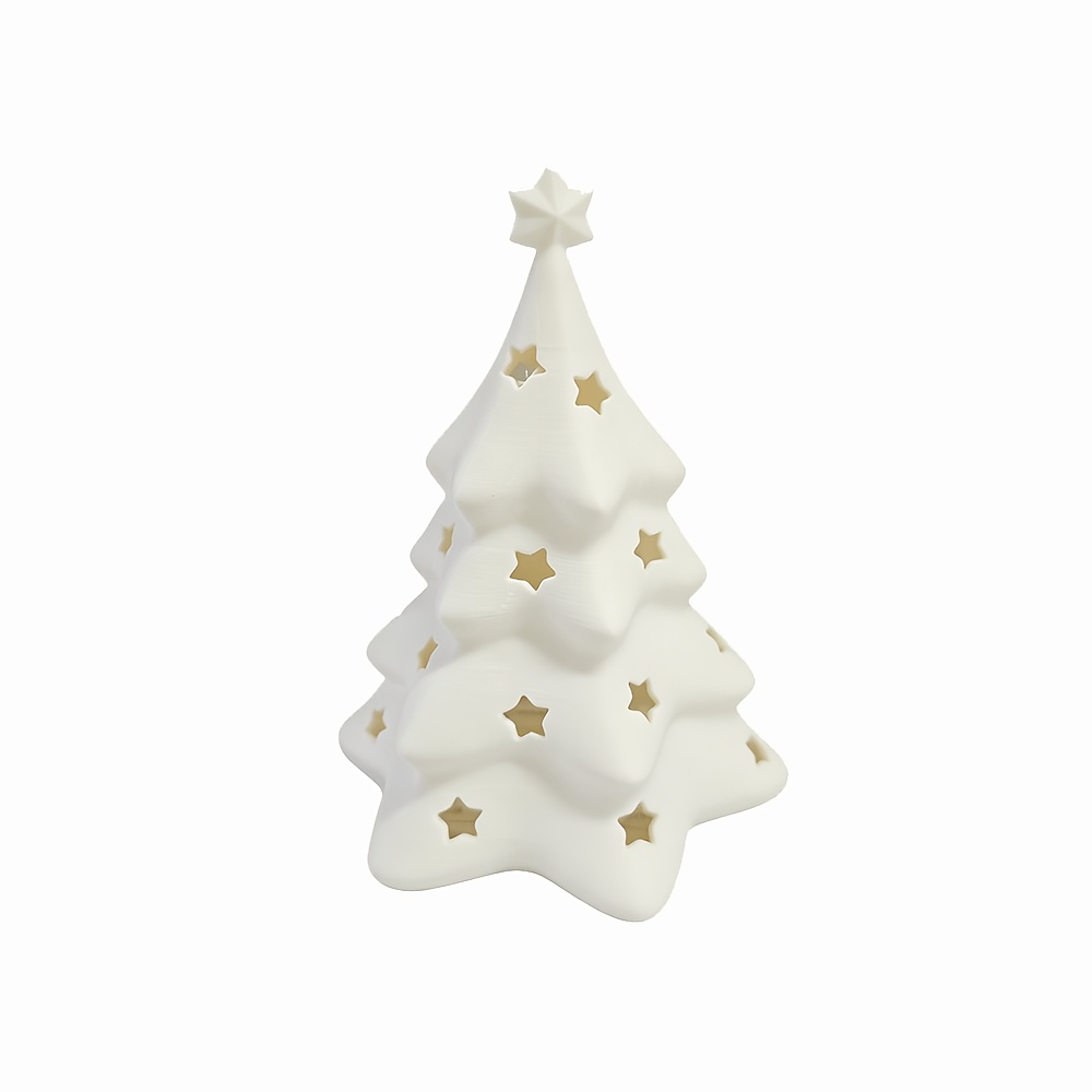 TEMU Pantalla de lámpara con forma de árbol de Navidad, cubierta para luz nocturna, decoración navideña con recorte de estrella, pantalla de lámpara