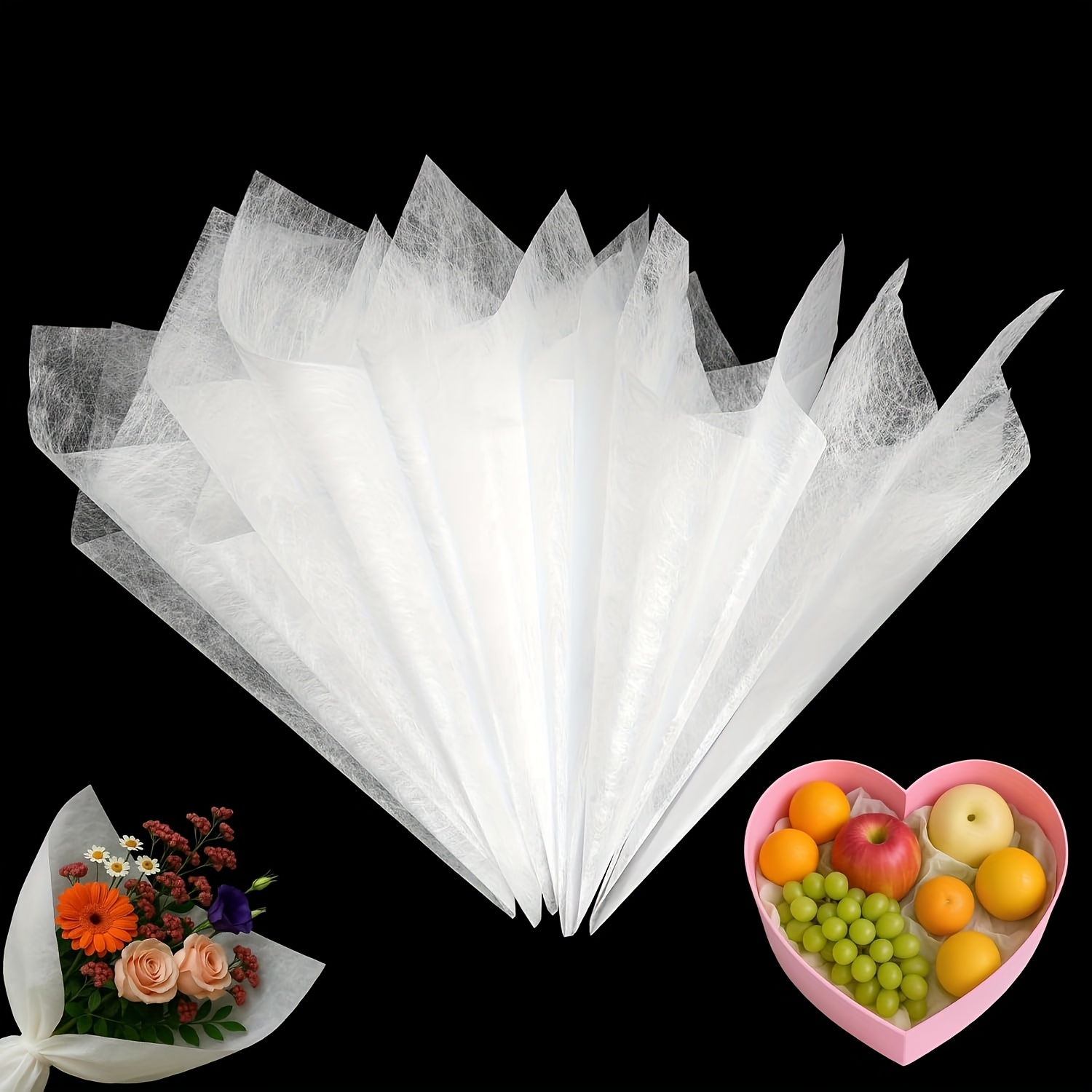 40 Sheets Of Flower Art Packaging Paper, Flower Shop Bouquet Packaging Paper, Flower Material Gift Packaging Paper, Wedding Packaging Paper, Christmas Packaging Paper, Holiday Packaging Paper