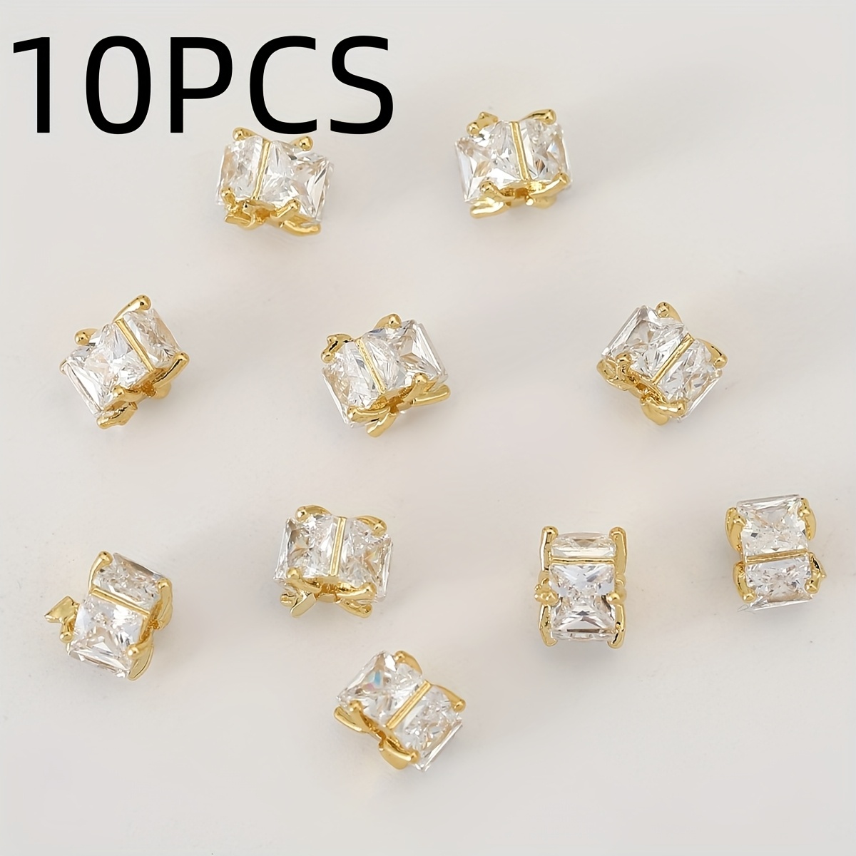 E-shop 10 Stück, Europäische und amerikanische Mode - Kupfer mit Zirkonia - Exquisite Perlen - Unisex Stilvolle Anhänger für, Geeignet für Halsketten,