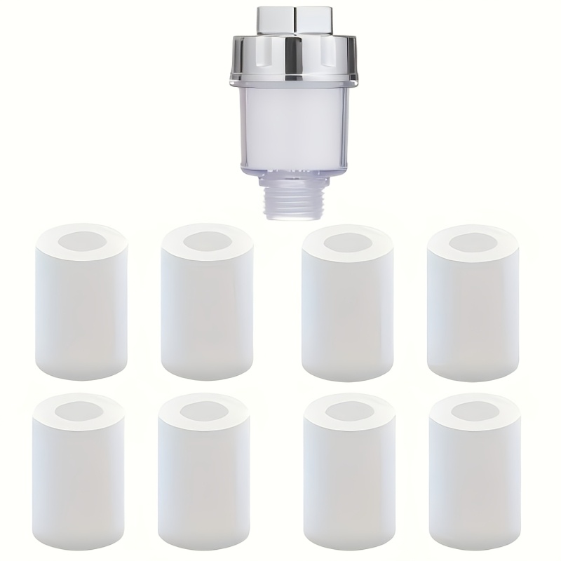 TEMU 1 Shower Head Water Cartridge Set Hard Water Softening Filter, For Home Bathrooms/ Hotel Bathrooms/ Rental Renovations, Filtration, 1-minute ,