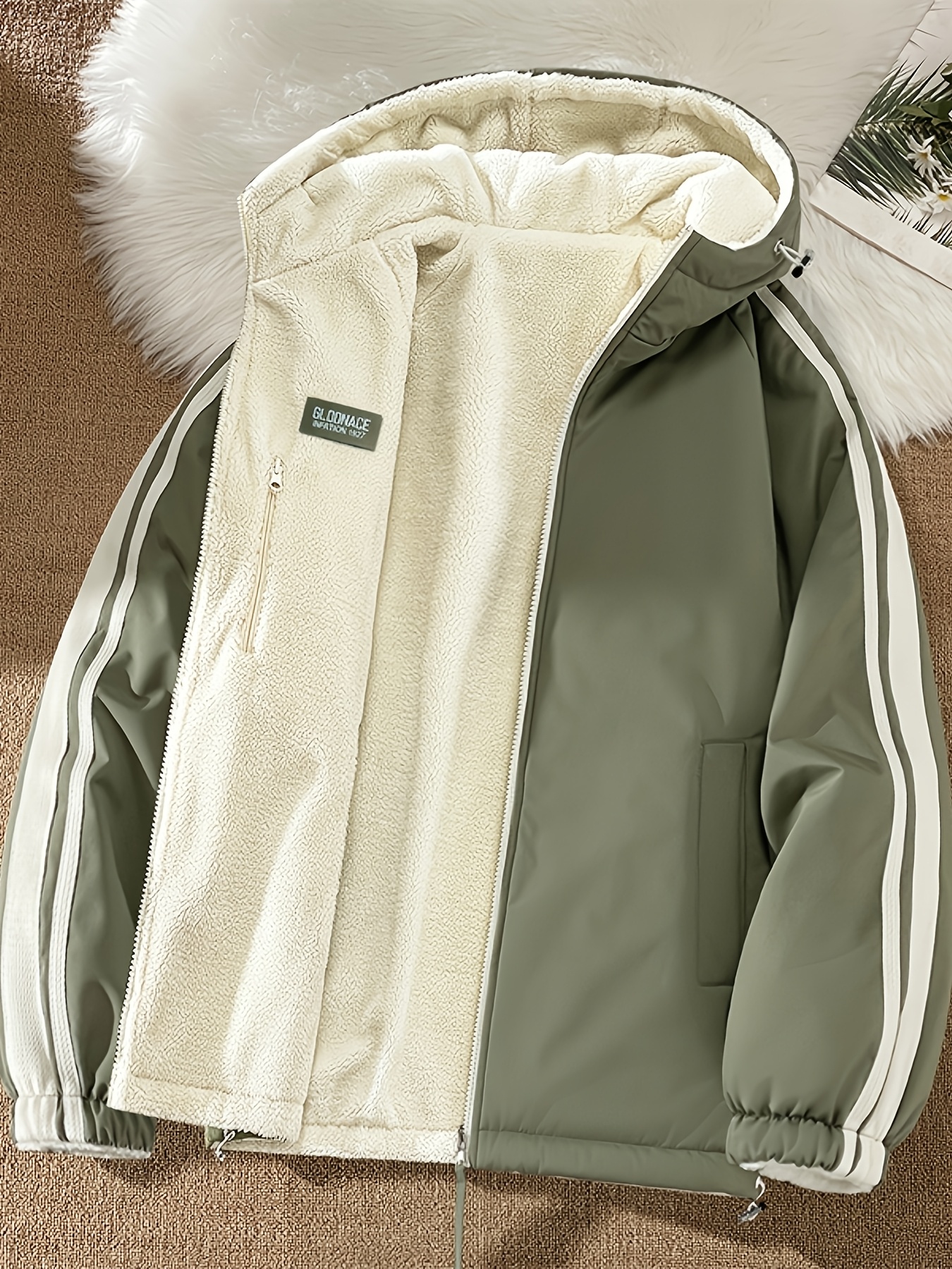 Men's Reversible Hooded Padded Jacket for Winter