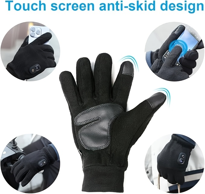 thickened work gloves electrically heated gloves built in battery heating to   adjustable temperature washable hand protection safety work gloves for industrial construction carpentry winter promotions winter clearance Product details 4