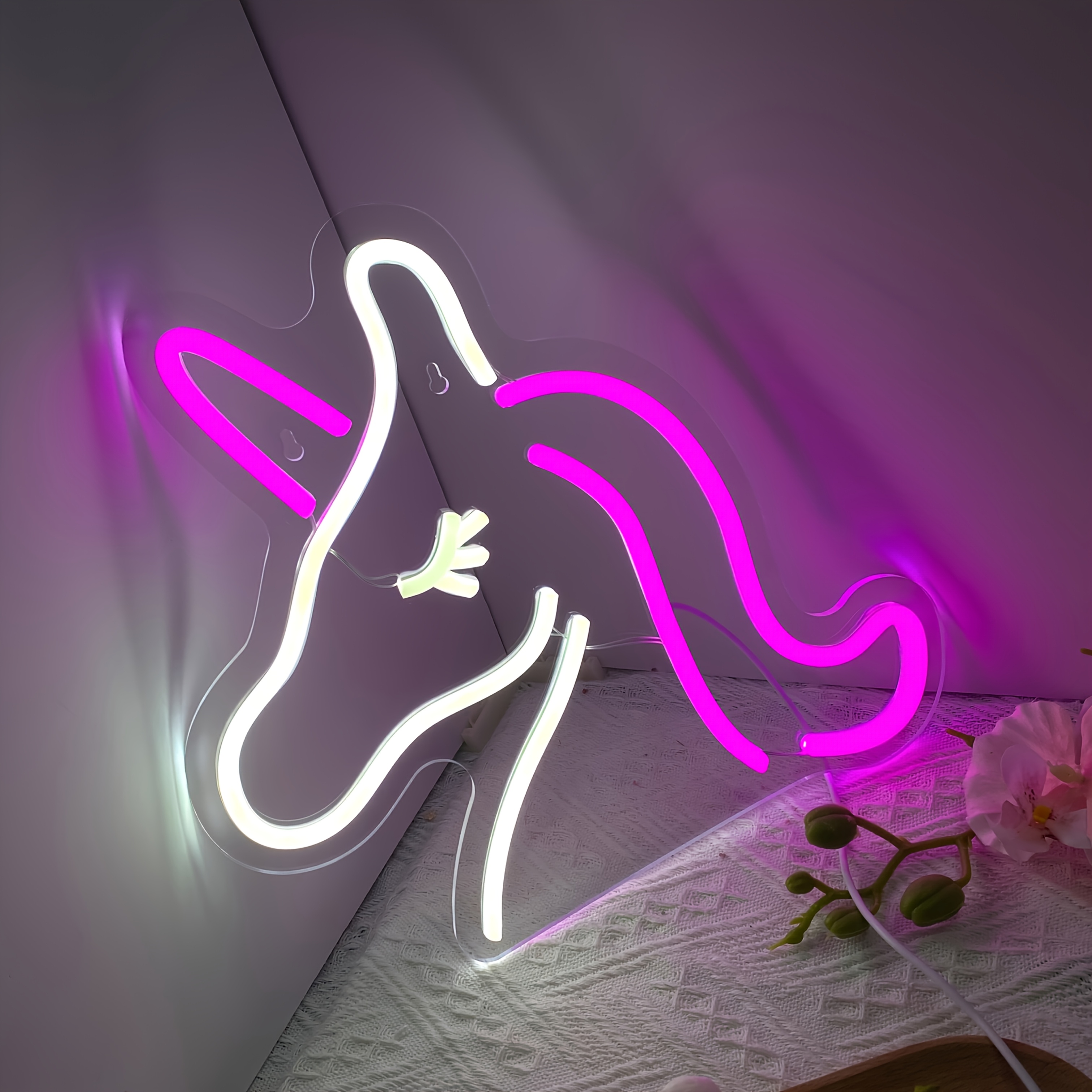   led neonski   s glavom konja, neonsko svjetlo u stilu jednoroga, napajanje putem usb-a s prigušivim zidnim dekorom za spavaću sobu, dnevni boravak, studio, salon, idealno za rođendane, vjenčanja, božić, blagdane i ukrase za zabave