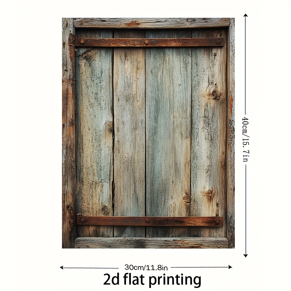TEMU 2d Flat, 2d Flat, 1pc Rustic Vintage Wooden Picture Frame | 2d Flat, Hues (beige, Brown, Gray, Blue), Farmhouse Decor For Indoor/outdoor Use,