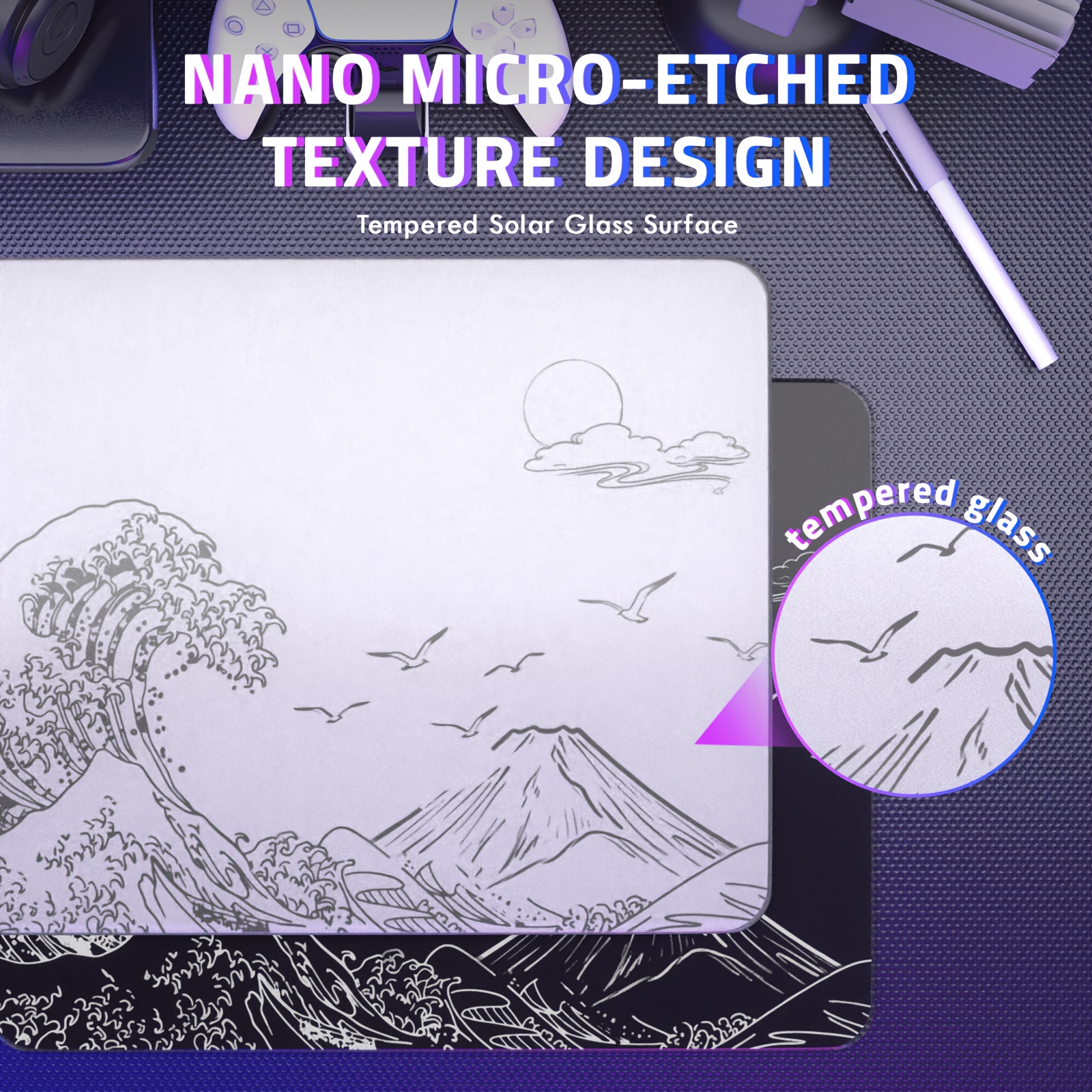 glass mousepad sold on Temu New Zealand