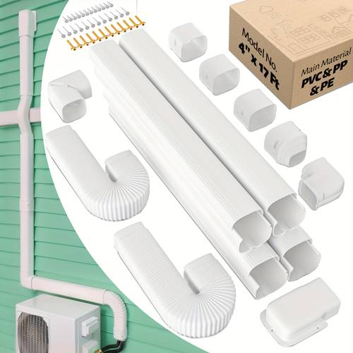 4 17ft mini set covers line hide cover kit for mini split air conditioners and central ac