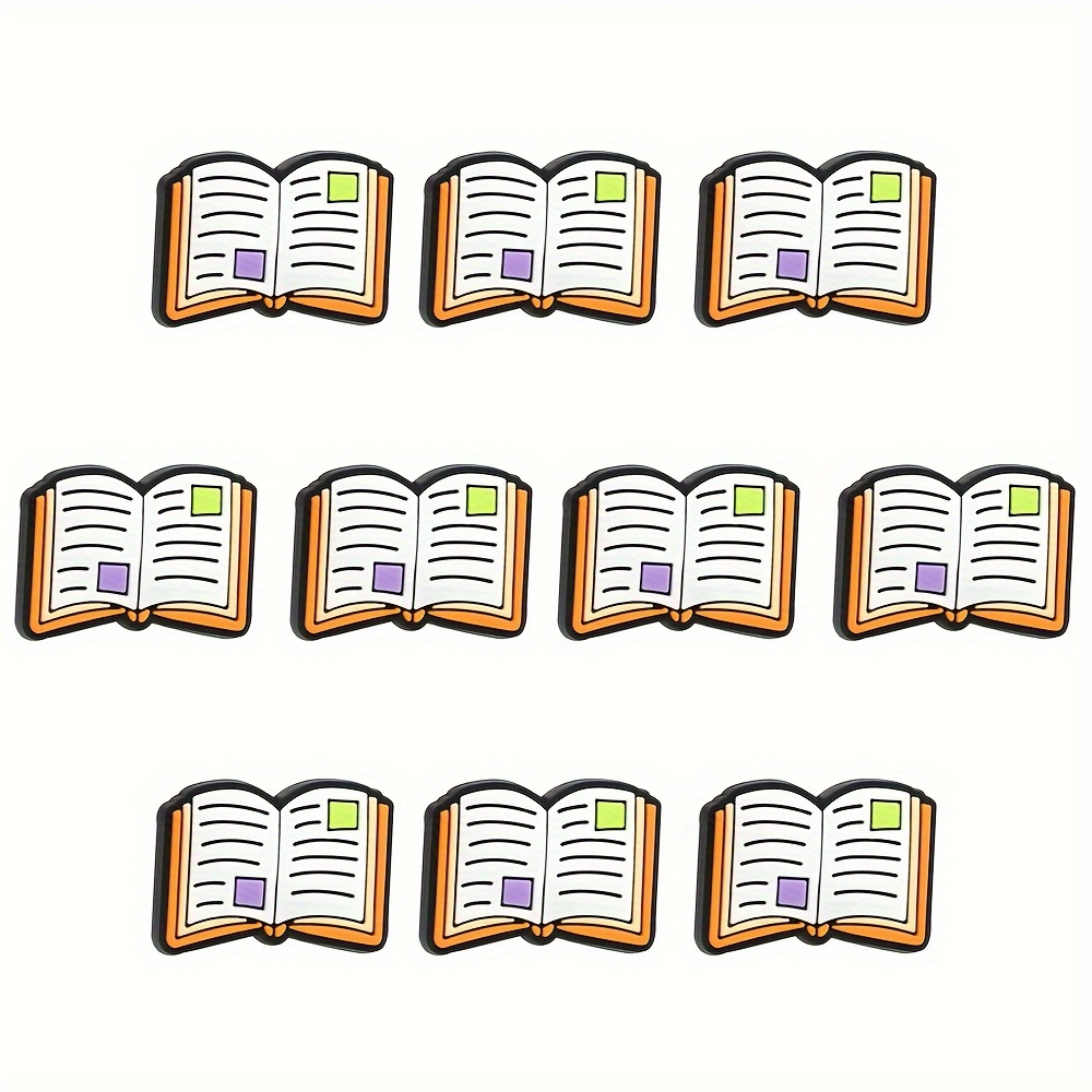 10pcs, Plastic, Learning Series Beads, Book Patterns Making Decorations, Suitable For Pen Loose Accessories, No Pen