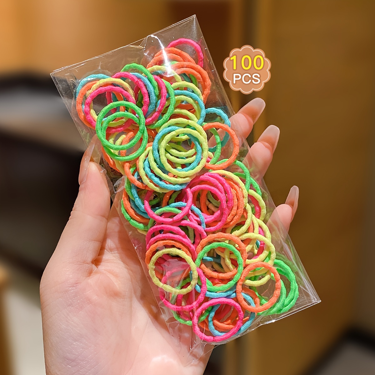 200pcs Colorful Hair Ties Multicolor Elastic Hair Bands Ponytail Holder Headwear Hair Accessories For Girls