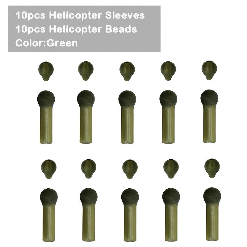 E-shop 20 Stück Karpfenangelzubehör Helikopter-Rig Gummimanschette Heli Chod Perle -Verhedderungs-Manschette Chod Rig Angelzubehör Werkzeuge Zubehör