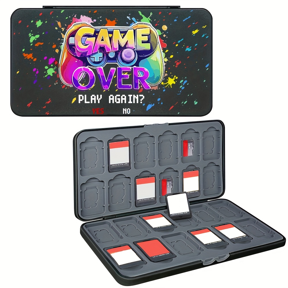 Suitable For Switch Game Card Storage Box, With 24pcs Cartridge Slots And 24pcs Card Storage Spaces