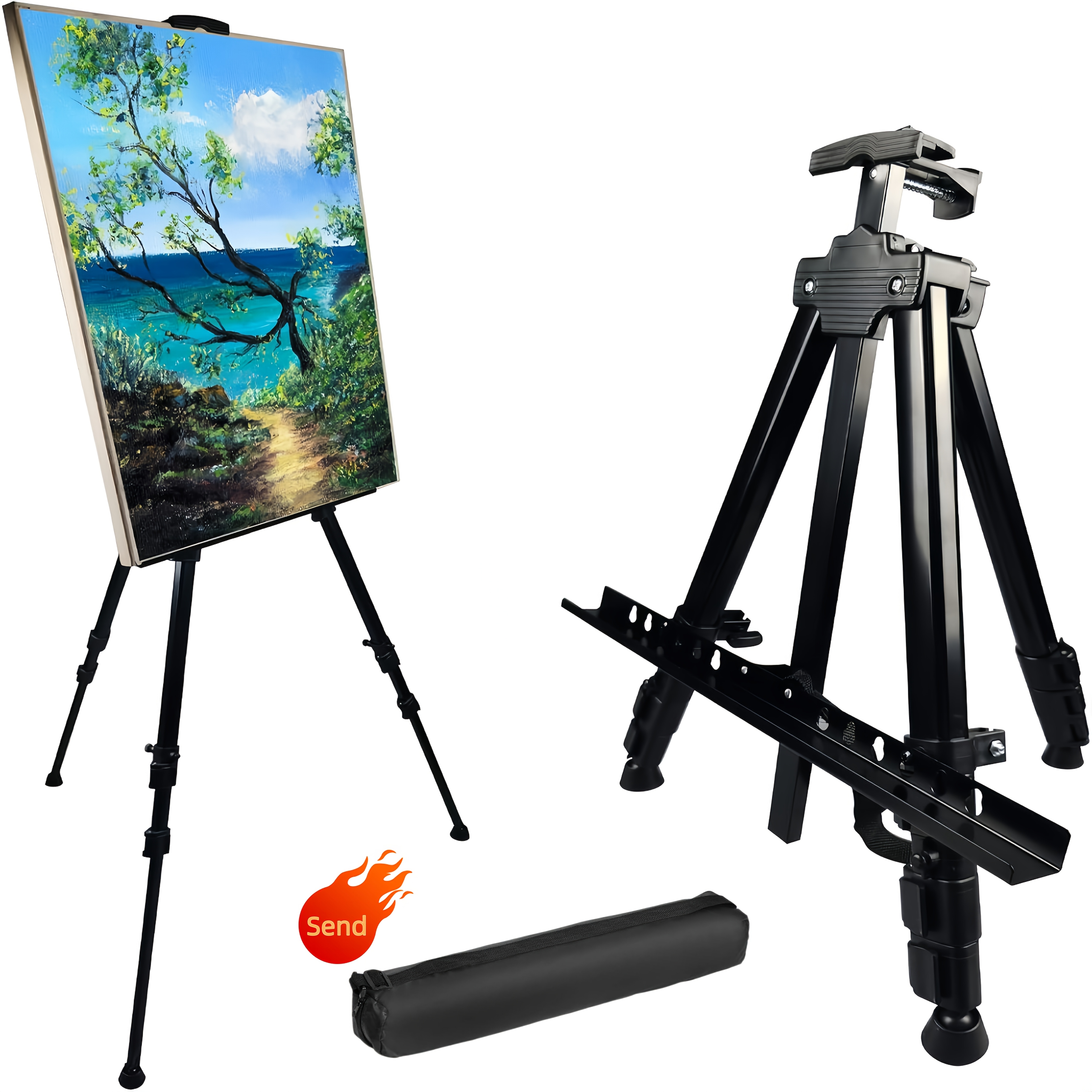 TEMU Two-piece Foldable Art Easel Set (one Easel + Bag)