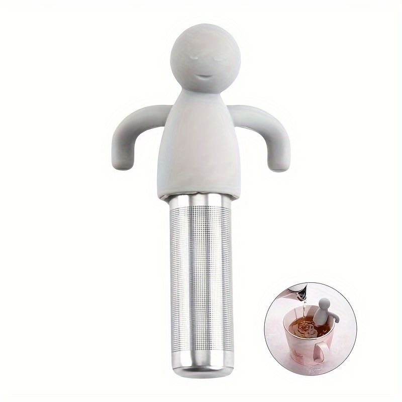 실리콘 후크 핸들이 달린 스테인리스 스틸 고급 메쉬 차 선별기 - 컵과 머그잔에 쉽게 걸어 사용할 수 있는 튼튼한 찻 선별기
