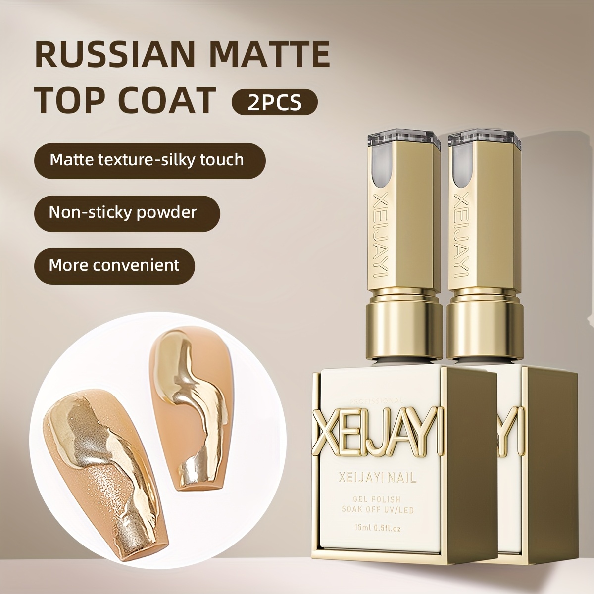 2pcs 15ml Matte Rubber Topcoat Gel Polishing Seal Design Matte Primer Popular