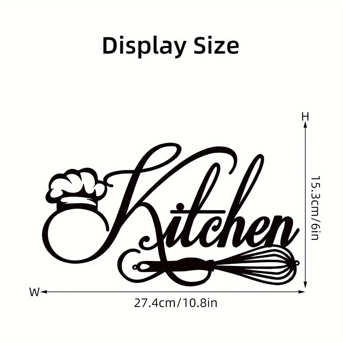 1pc Wall Sticker, Chef Hat Kitchenware Design Text Pattern Self-adhesive Wall Stickers, Bedroom Entryway Home Decor Additions Living Room Decoration Porch Wall Art