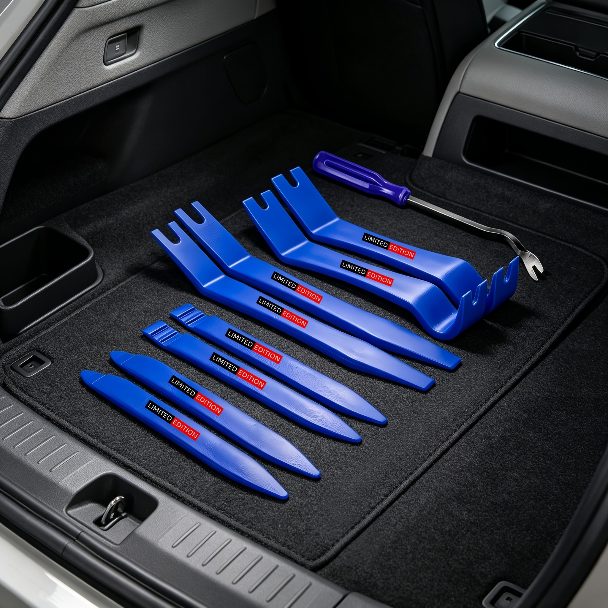 TEMU 9pcs Automobile Fastener Repair Tool Set, Automobile Audio And Car Panel Repair And Disassembly Kit, High Toughness, Scratch-free Sliding Plate