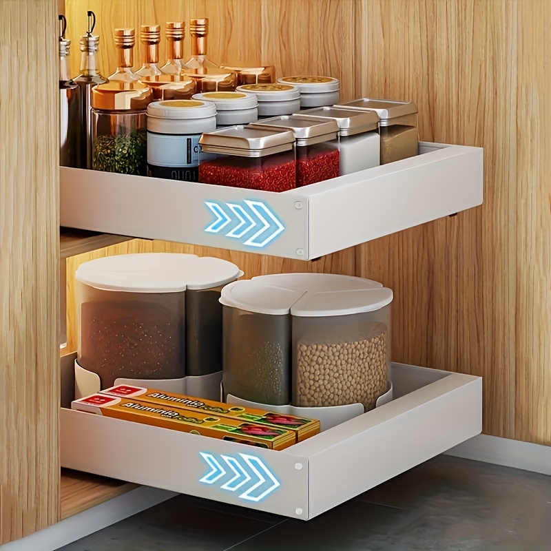 Estante de almacenamiento extraíble para cocina, estantería extraíble para  debajo del fregadero, accesorios de cocina - AliExpress