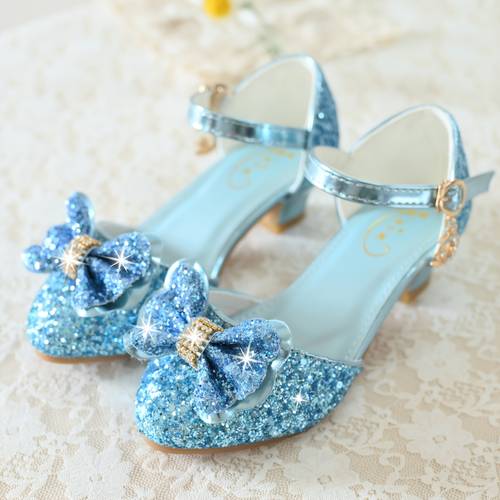 hoge enkele schoenen prinsessen schoenen kleine meisje kristallen schoenen mode schoenen student witte schoenen performance schoenen dagelijkse pailletten kristallen schoenen