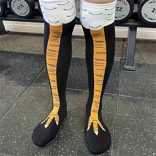 womens novelty chicken claw socks moisture wicking breathable black with brown fun cartoon design for gym casual summer wear moisturewicking fabric