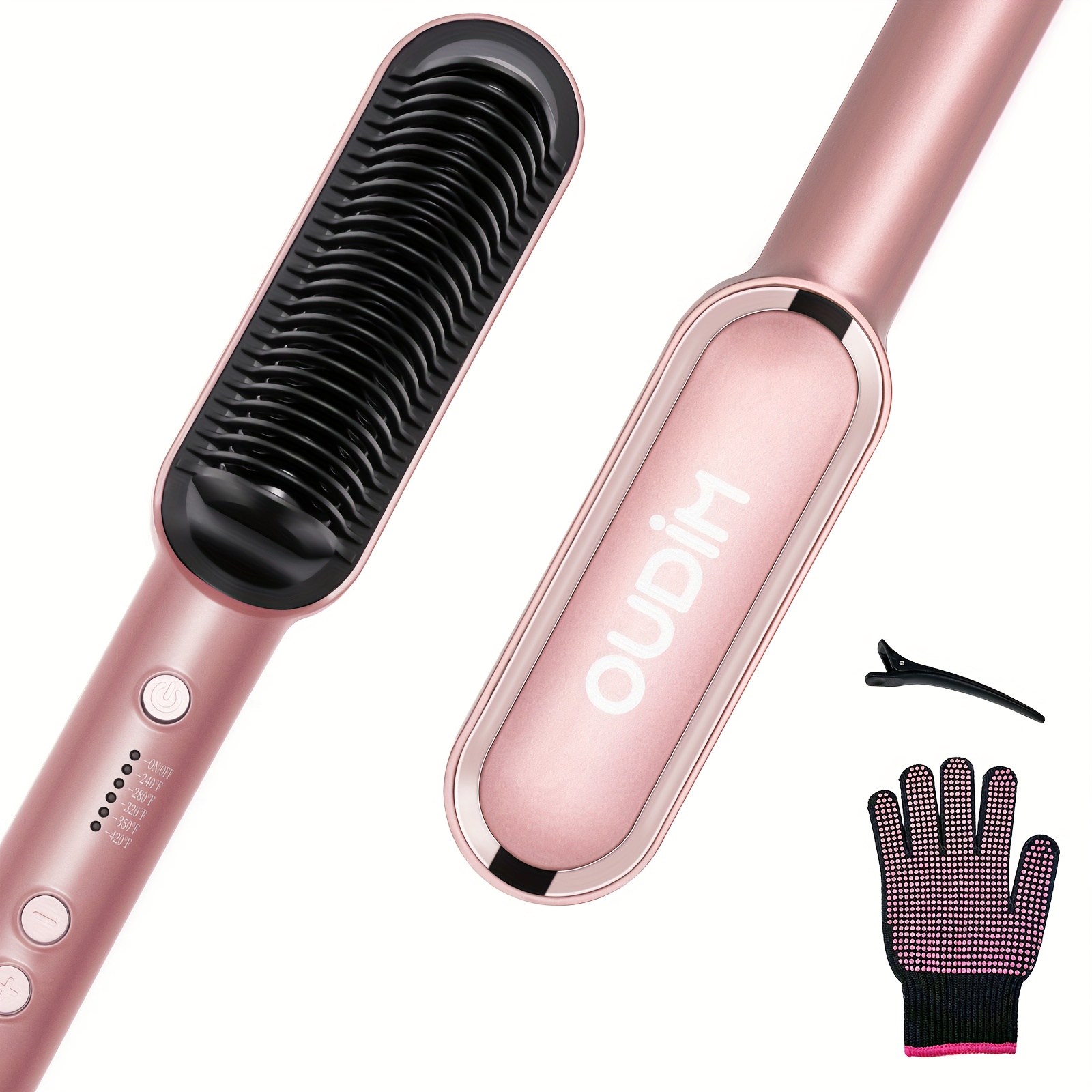 cepillo alisador pelo plancha iónica mujer peine alisador Temu