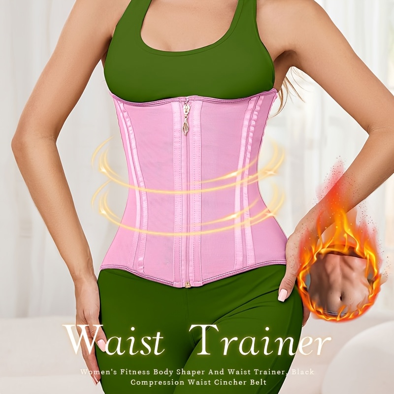 Waist Shaper Medium Waist Trainer Pink Zipper Waist Cincher