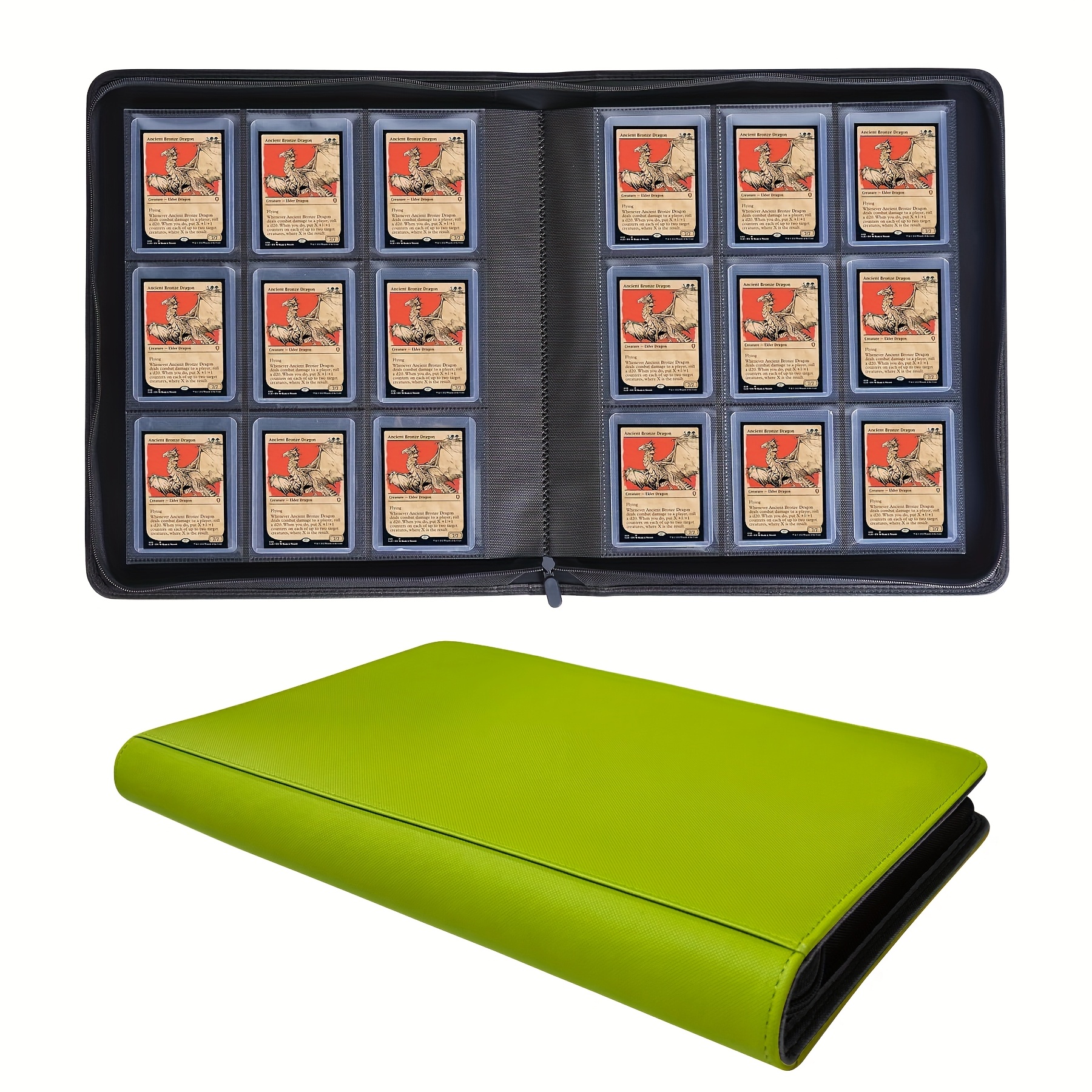 Card Sleeves Binder 400 Pocket Trading Card Binder Pages - Holds 7200 Cards,  9-Pocket Sheets For Sports Cards Pokemon Card Holder