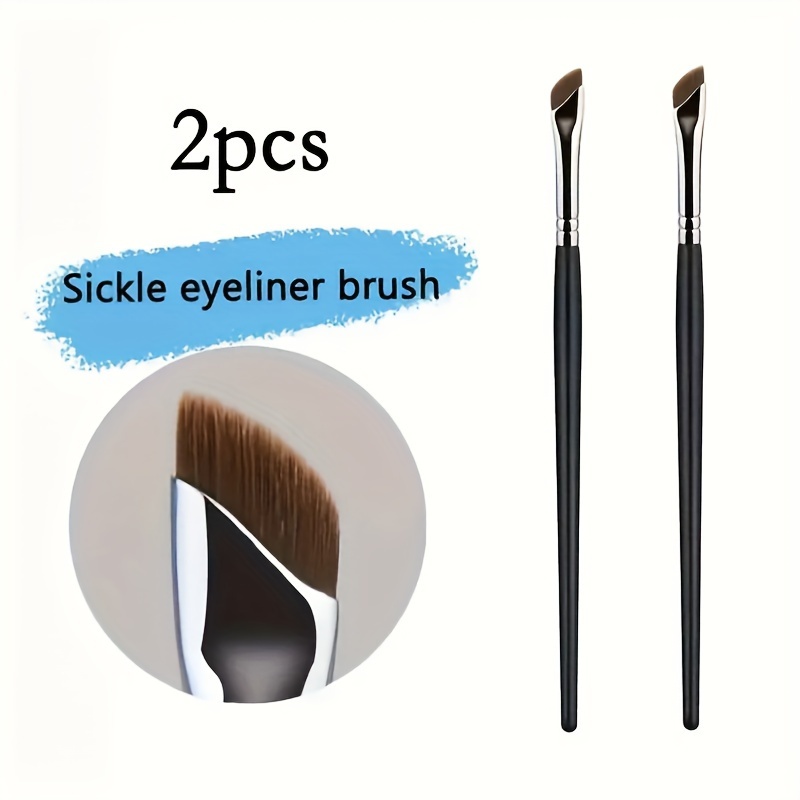 Sickle-shaped Eyeliner Brush, Crease-to-teardrop Contour Brush, Angled Brow Brush, Blade-edge Brush, Beginner's Eye Makeup Brush, Angled Blade-edge Brush