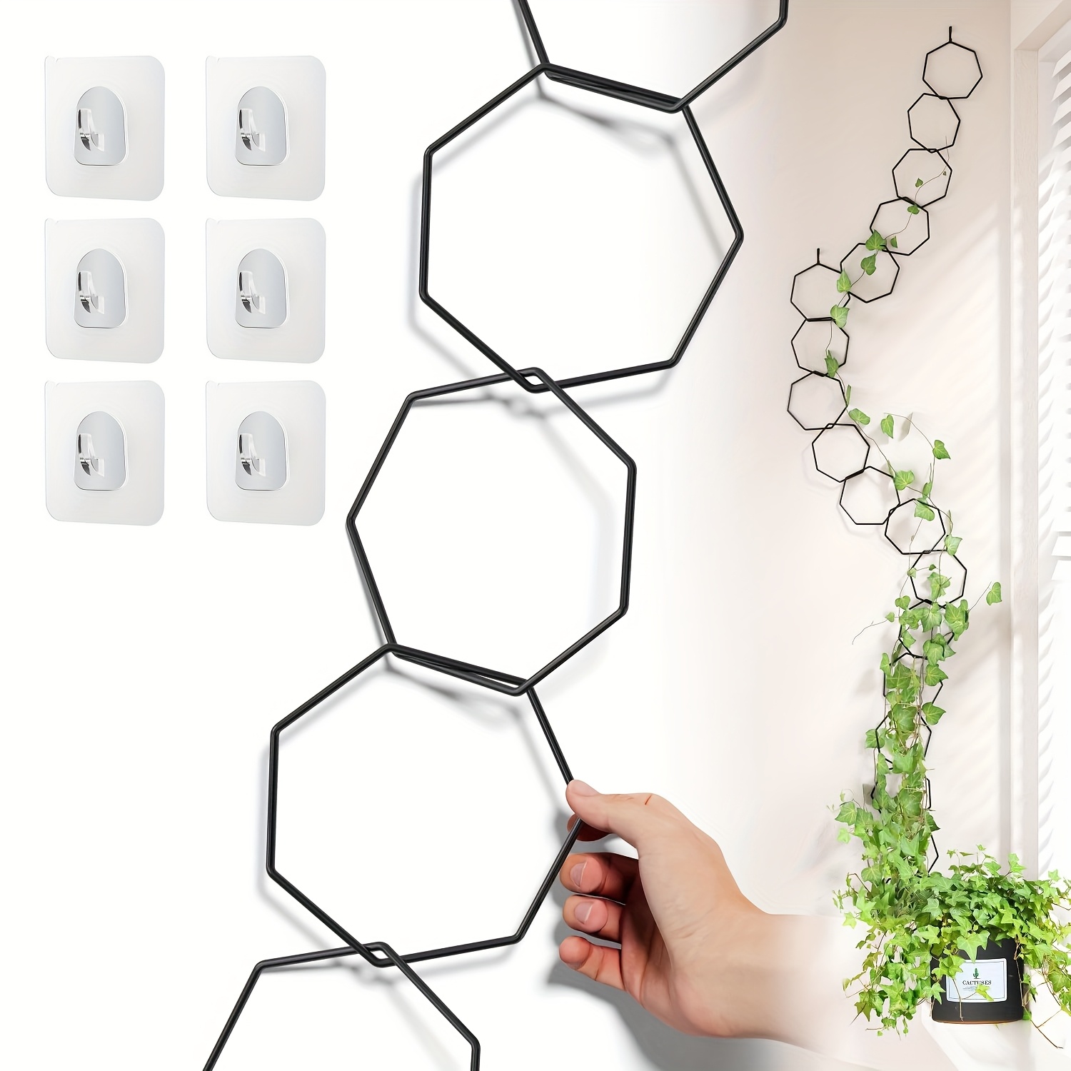4 Supports Plantes Grimpantes Intérieur - Treillis Métal Doré, 34cm Et 30cm De Haut - Pour Lierre, Jasmin, Roses En Pot