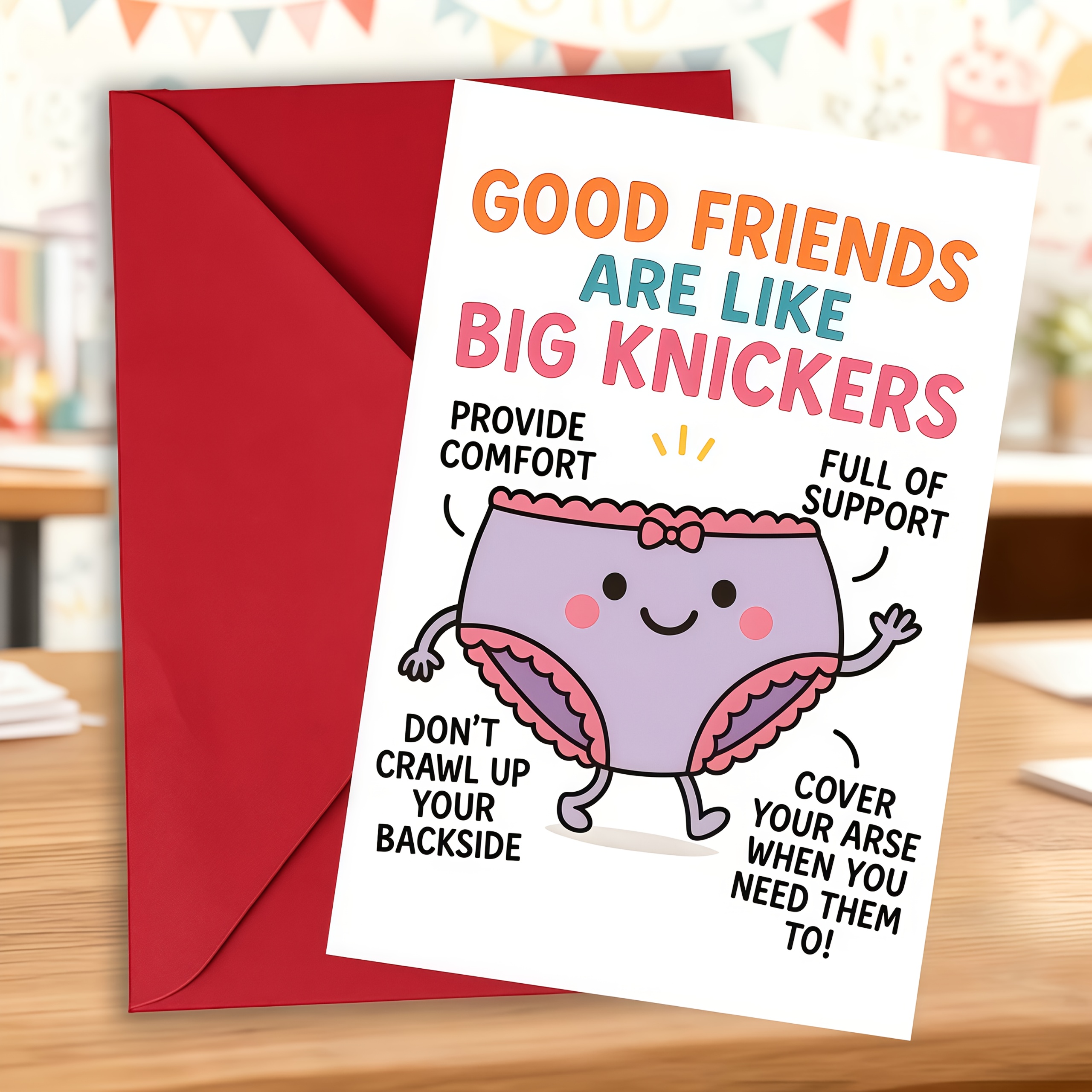   bff birthday card   are like big underwear a humorous   greeting for women a cute and   gift to make her laugh featuring cartoon designs and made of paper