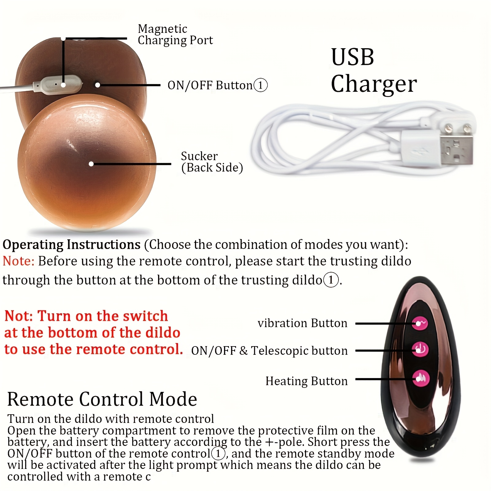 9-Inch Realistic Dildo Vibrator - 8 Thrusting & 10 Licking Modes, Heated G-Spot Stimulation, Powerful Suction Cup Base, Rechargeable Battery