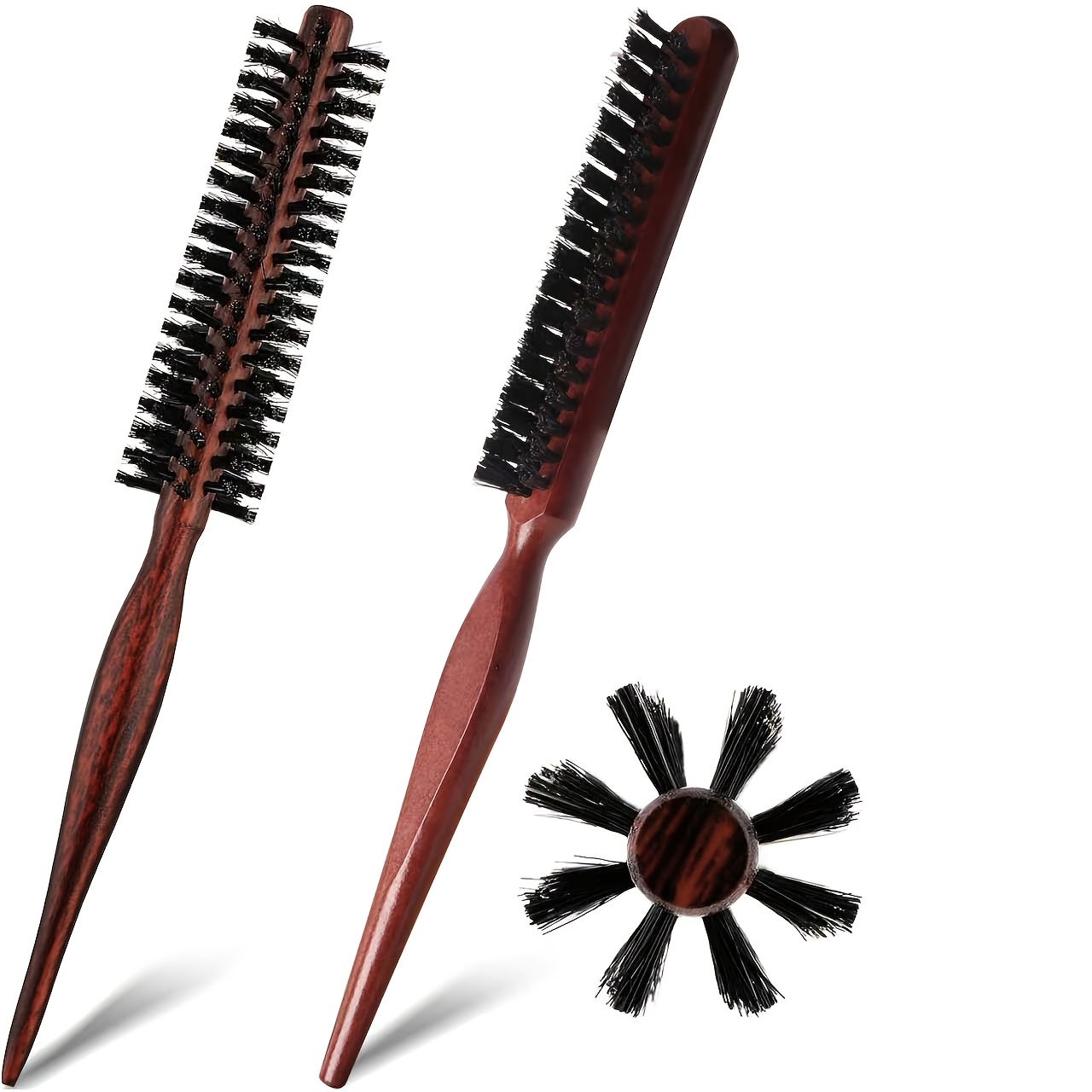E-shop 2er-Set Lockenstab-Kamm - Inklusive Borstenbürste, geeignet zum , Stylen, Lockenpflege und Barttrimmen. Vielseitig für Salon und Zuhause, mit