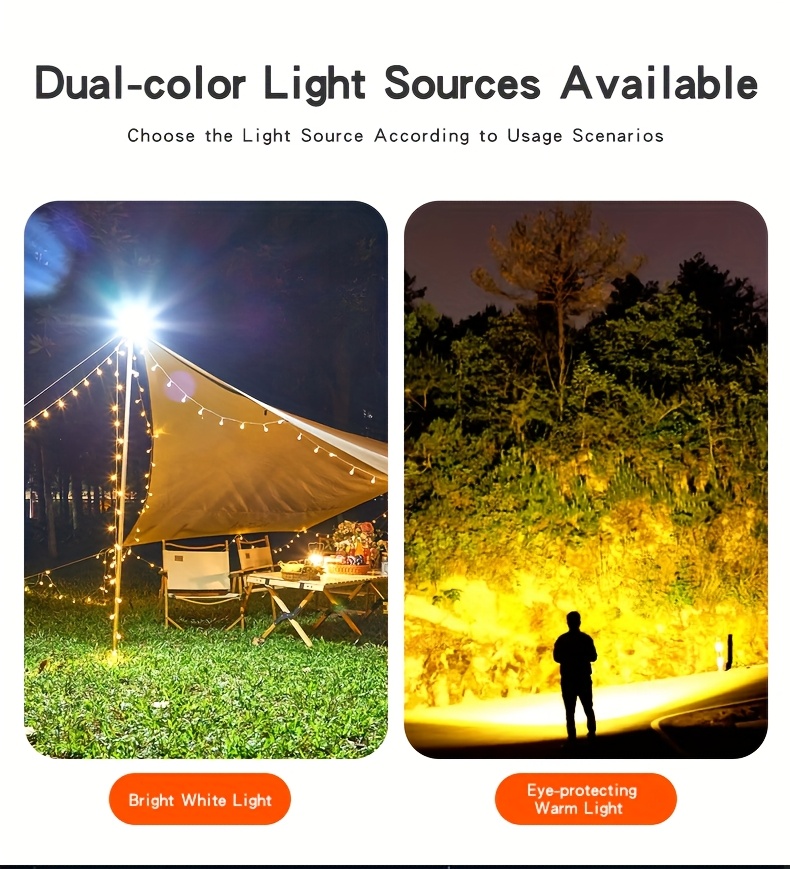 rechargeable led camping lantern camping essentials long lasting 4   camping   bank lantern flashlight for camping emergency power outages Product details 4