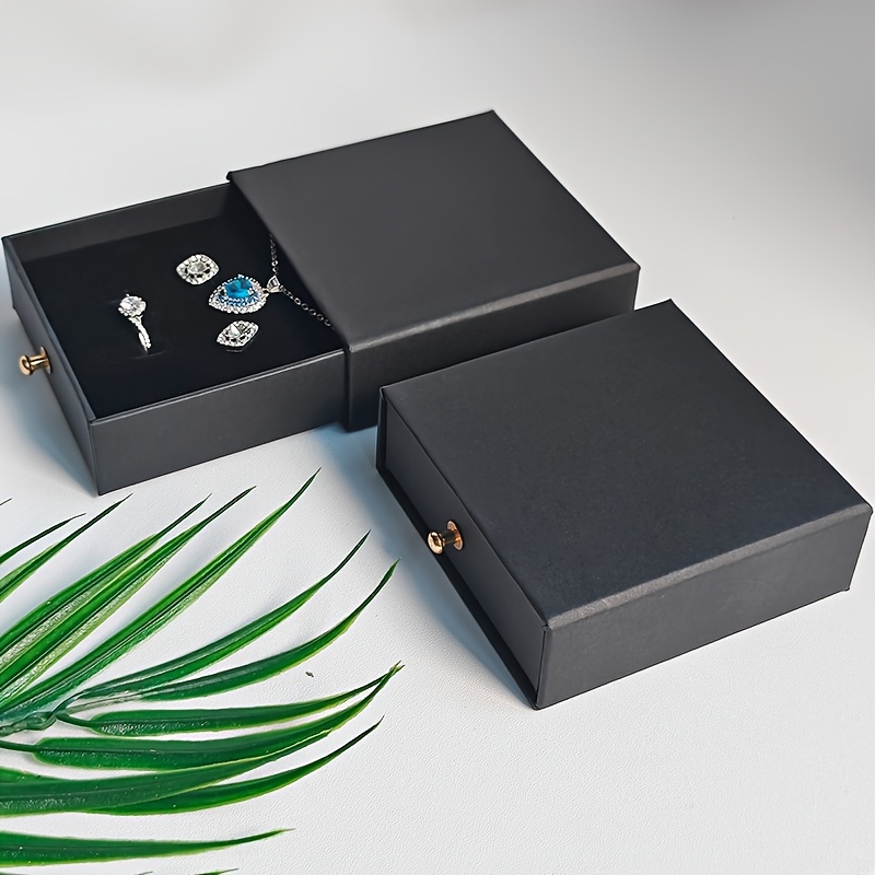 16pcs fashion minimalist drawer jewelry boxes paper material with velvet interior suitable for storing necklaces bracelets rings pendants earrings studs   great for jewelry display souvenir or gift packaging a surprise gift for girlfriend Product details 14