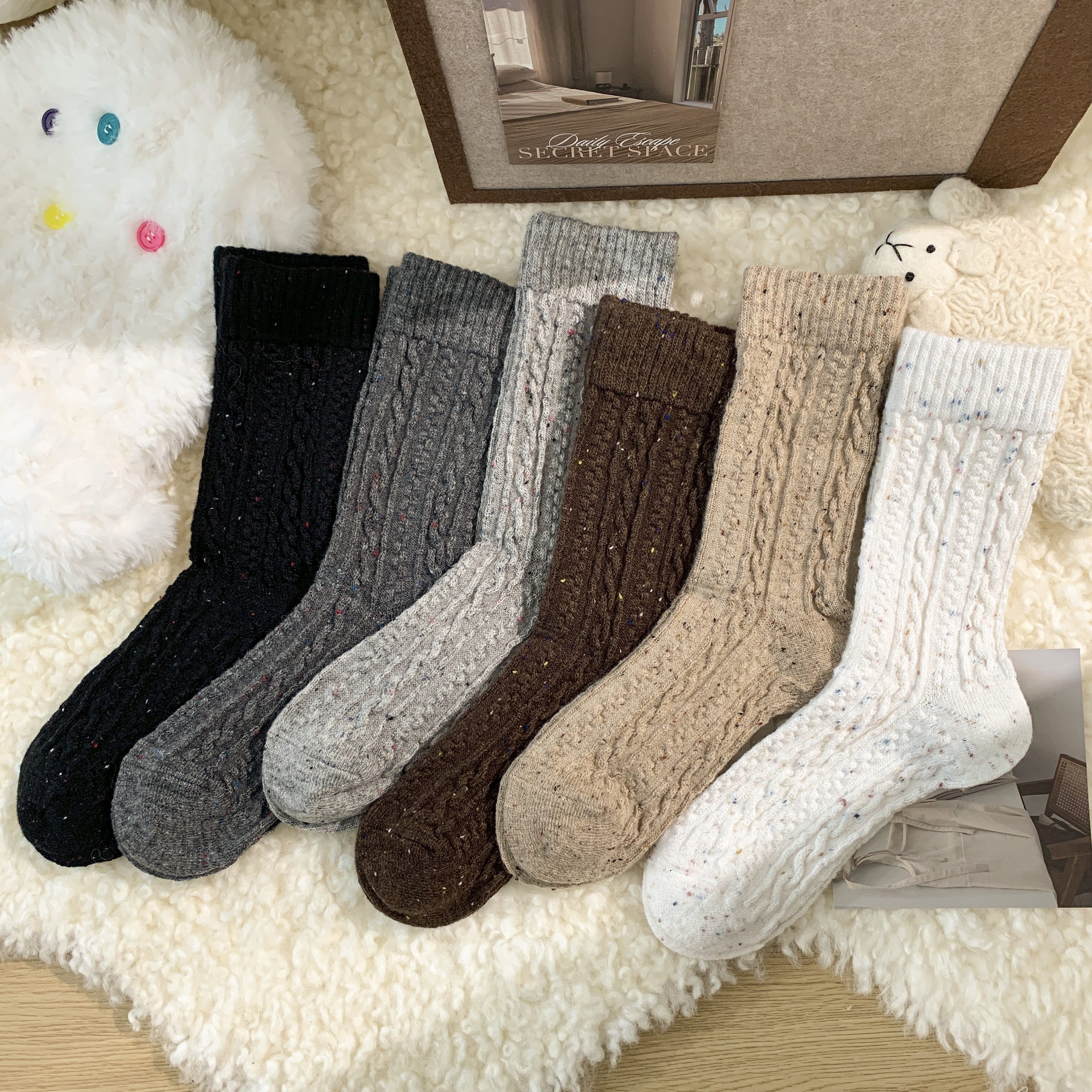 

6- Women's , , Mid-, , Polyester & , Or , , , Knitted & Ribbed