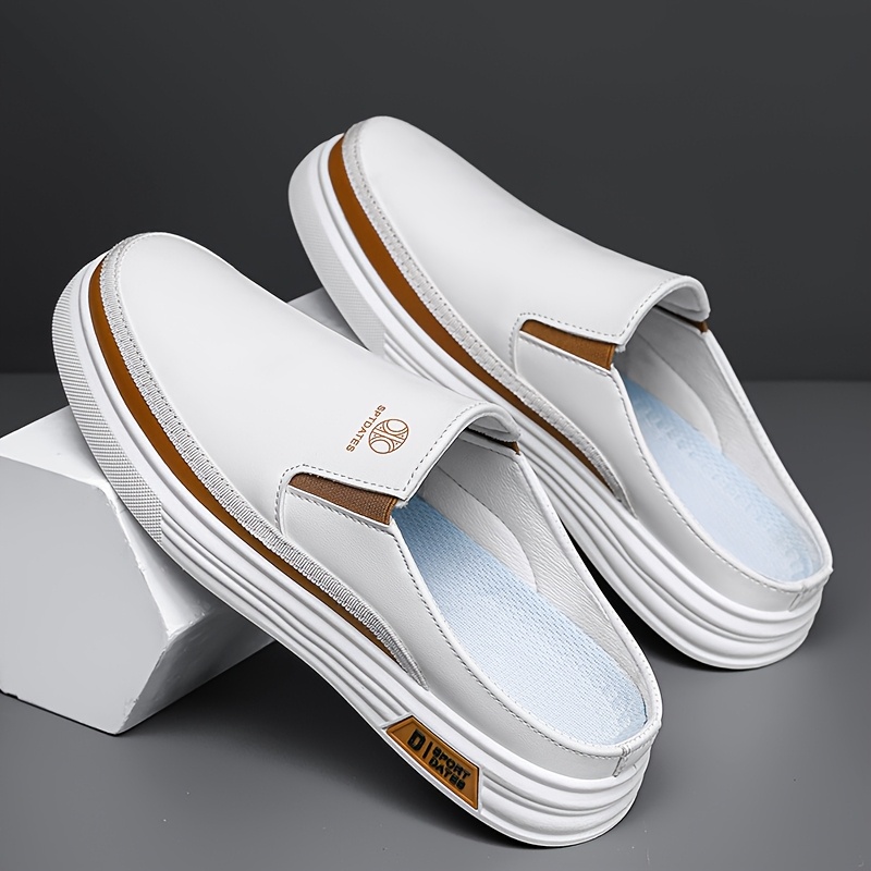 mens breathable solid color casual sports shoes summer round toe slip     outdoor   camping and casual attire outdoor leisure shoes slip   shoe details 0