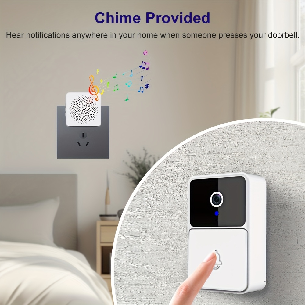 the x3  video doorbell features night vision usb rechargeable battery two way microphone and an   smart       colors for a secure monitoring solution Product details 5