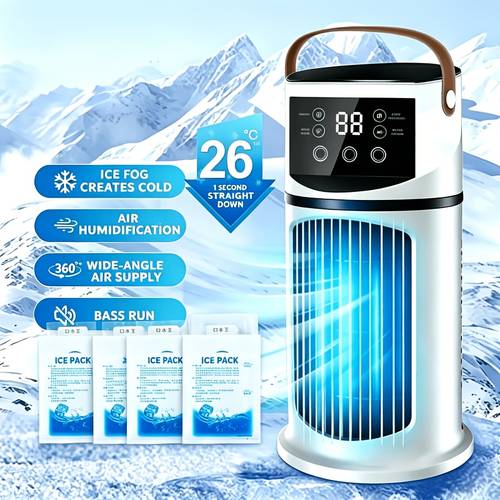 in mini portable cooling usb air cooler fan humidifier 25db 400ml water tank 6 hour timer with colors suitable for home office instant cooling an ideal gift for the holidays