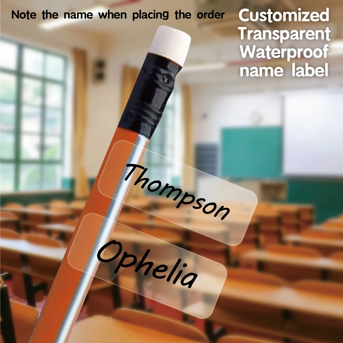 

30/60/120/240pcs 0.47*0.98inch Clear Name - Name Labels For School Supplies-personalized Name For Water Bottles, Box, ,