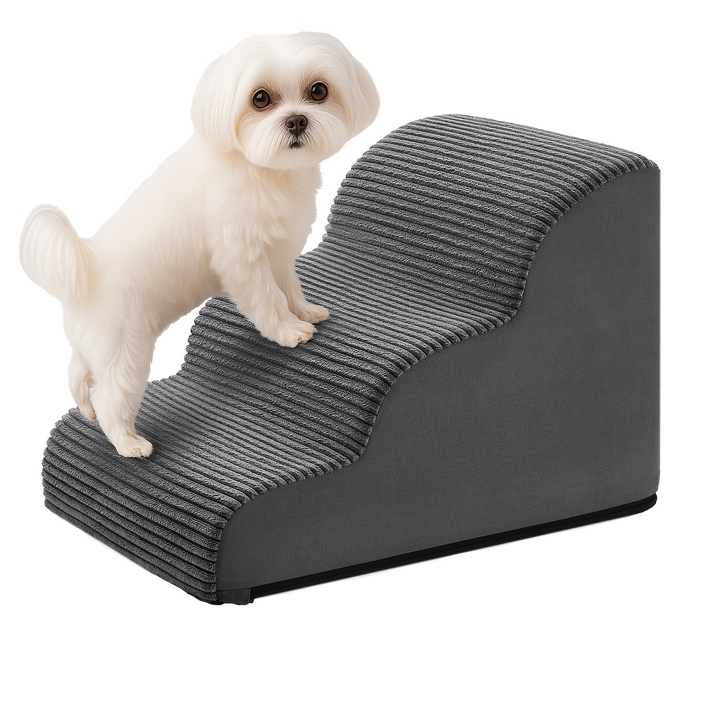 Stairs Suitable For Small Dogs, Non-slip Pet Steps With Removable Washable Cover, Gentle Slope Ramp For Bed, Sofa, Carrier - Use For Puppies, Pets, Bedside Access
