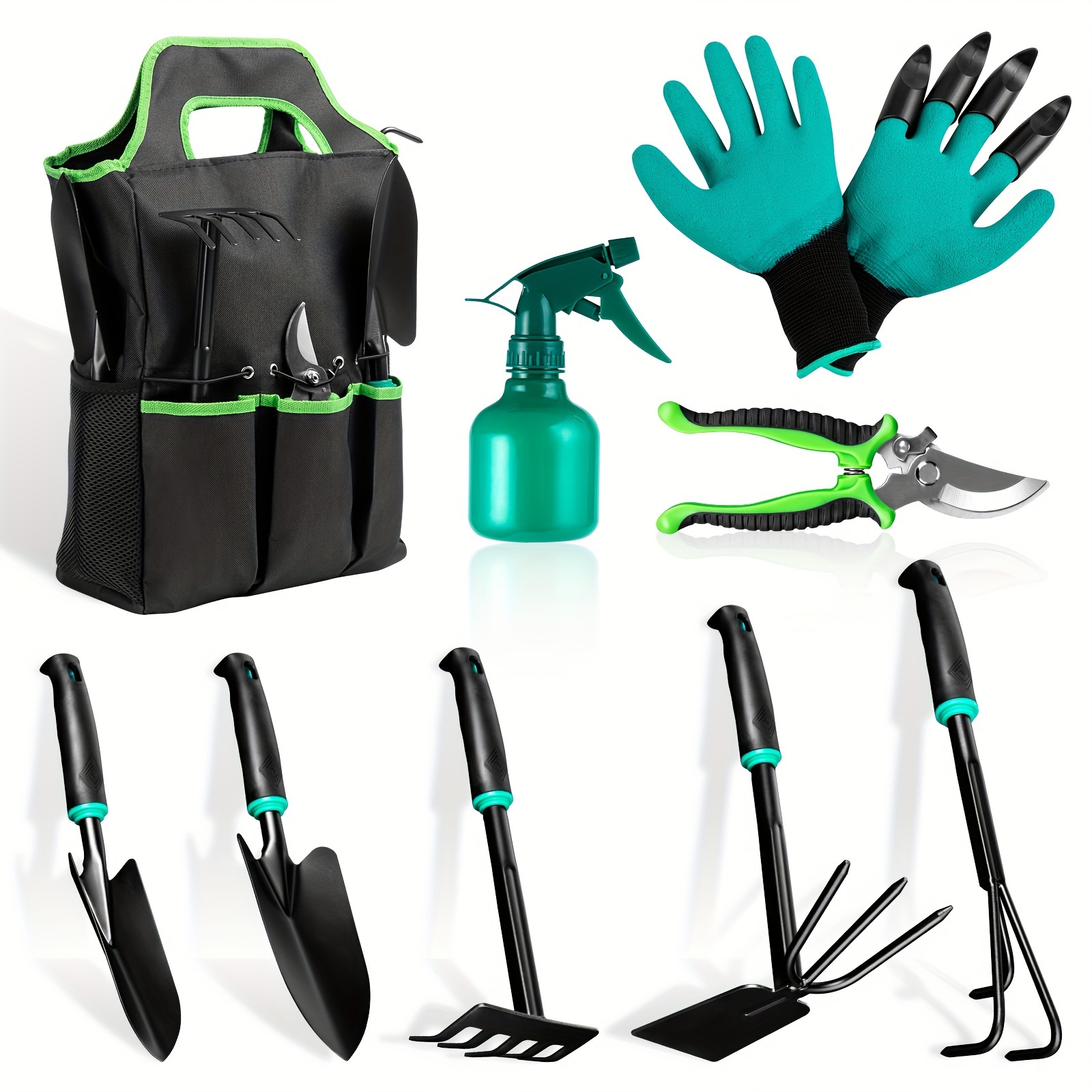 Ergonomic 9 Piece Garden and Bonsai Tool Kit
