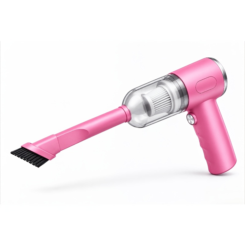 TEMU Usb Rechargeable Handheld Vacuum Cleaner, Cordless Mini Car Vacuum With Brush Attachment, Portable Wireless Vacuum For Car Interior, Home,