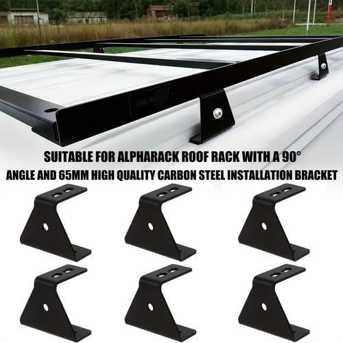 item picture vr roof rack accessory compatible with alpharack roof racks 90 degree 65mm roof mounting bracket universal installation accessory on all aircraft rails or other mounting points