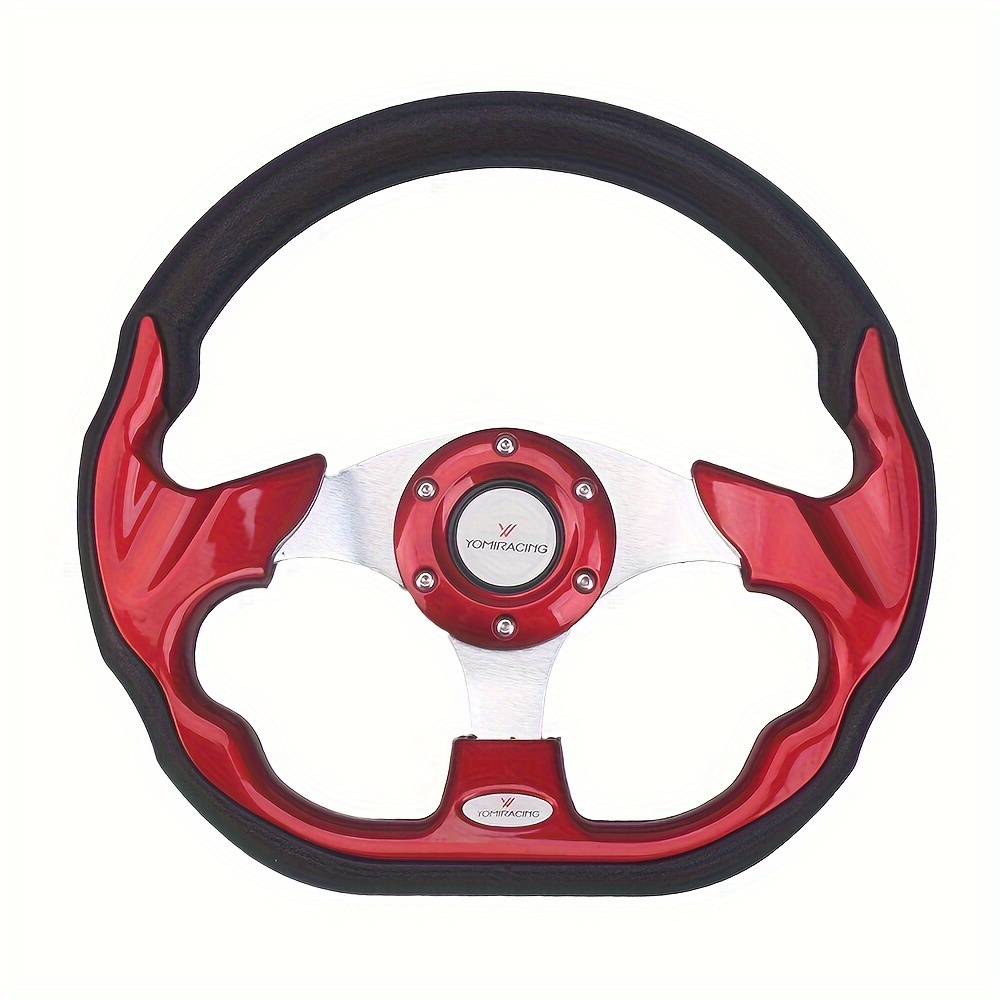 TEMU Youmiracing Automotive Sport Steering Wheel Racing Type High Quality Universal 13 Inch 320mm Aluminum Pu