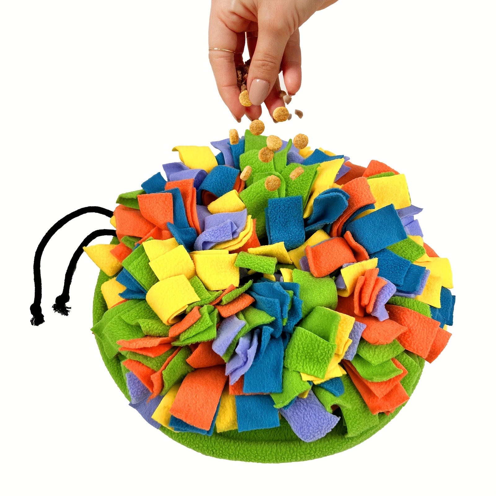 

- Interactive Slow Feeder & Scent Training Bowl, Polyester Material With Drawstring For , Puzzle Toy For Foraging Skills And Mental Stimulation, Dog Snuffle Mat