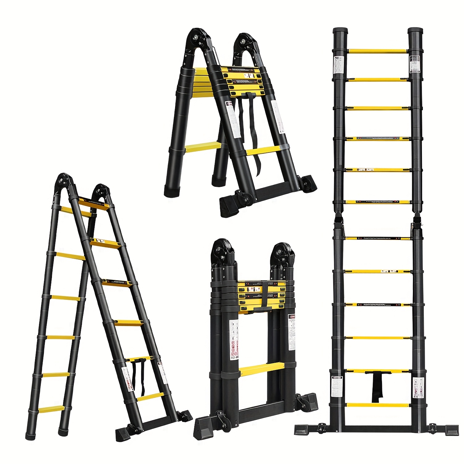 TEMU Telescopic Ladder, Aluminium Telescopic Ladder, Non-slip Aluminium Ladder, Folding Ladder, Ladder, Extendable Ladder, Telescopic Design, Ladder,